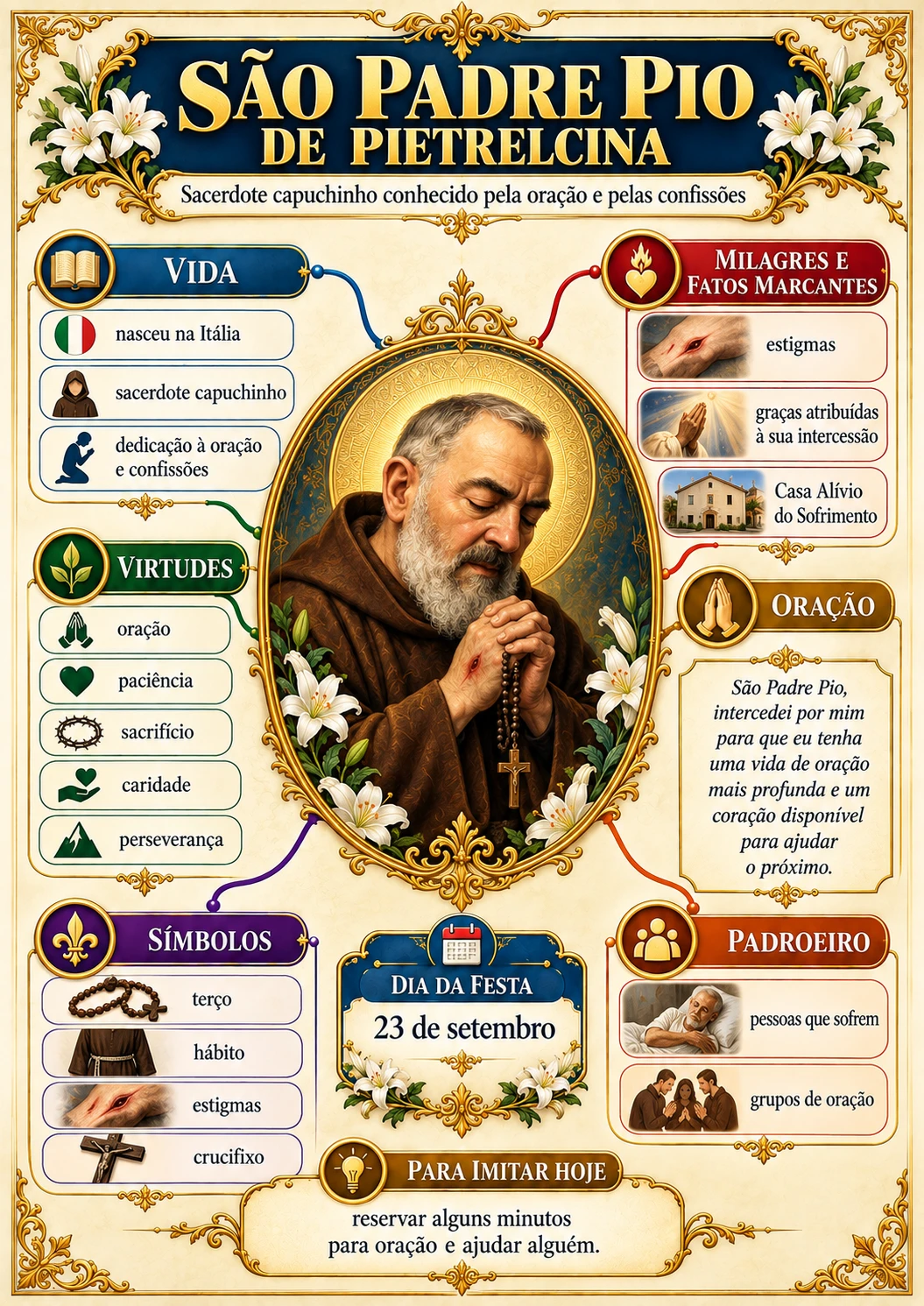 Mapa mental de São Padre Pio