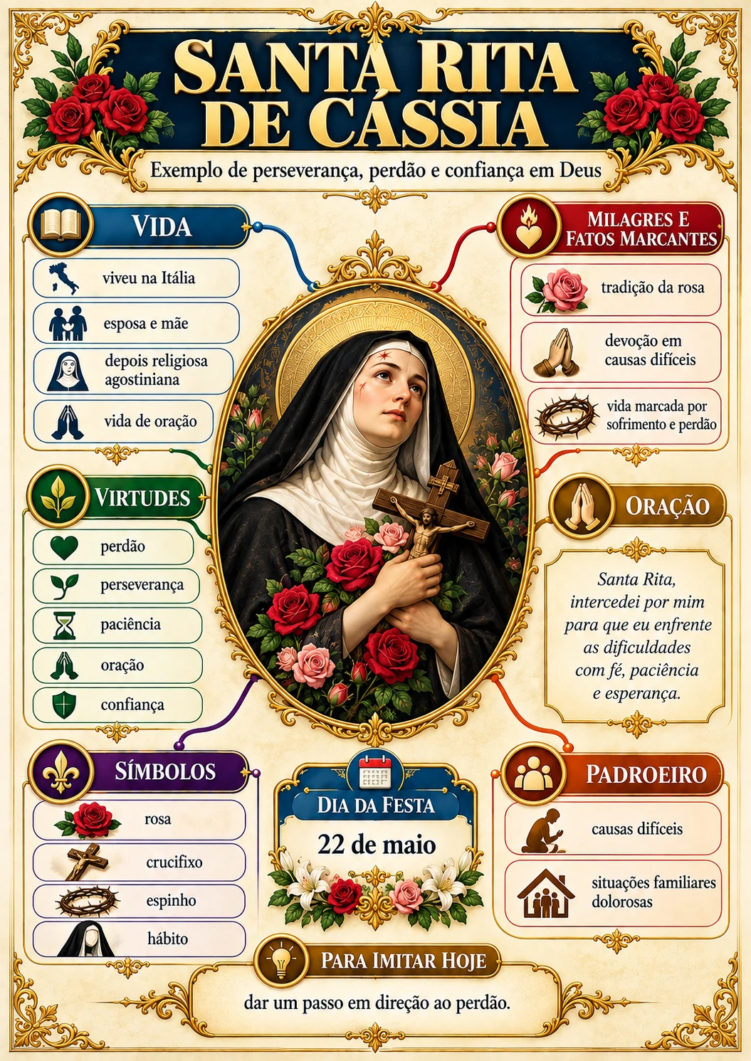Mapa mental de Santa Rita de Cássia